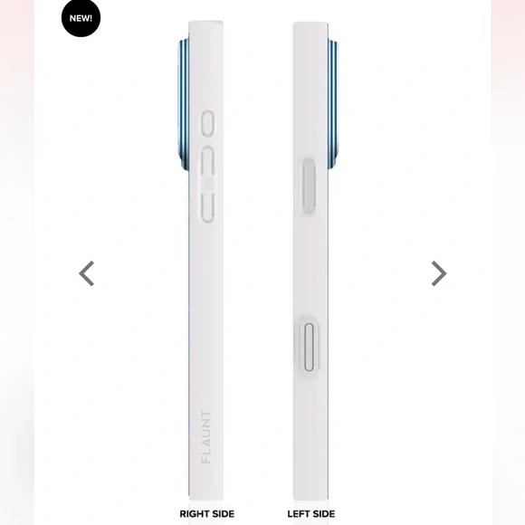 BRAND NEW. Flaunt iPhone 17 pro max MagSafe square case. Blue & white stripes. - Picture 3 of 10